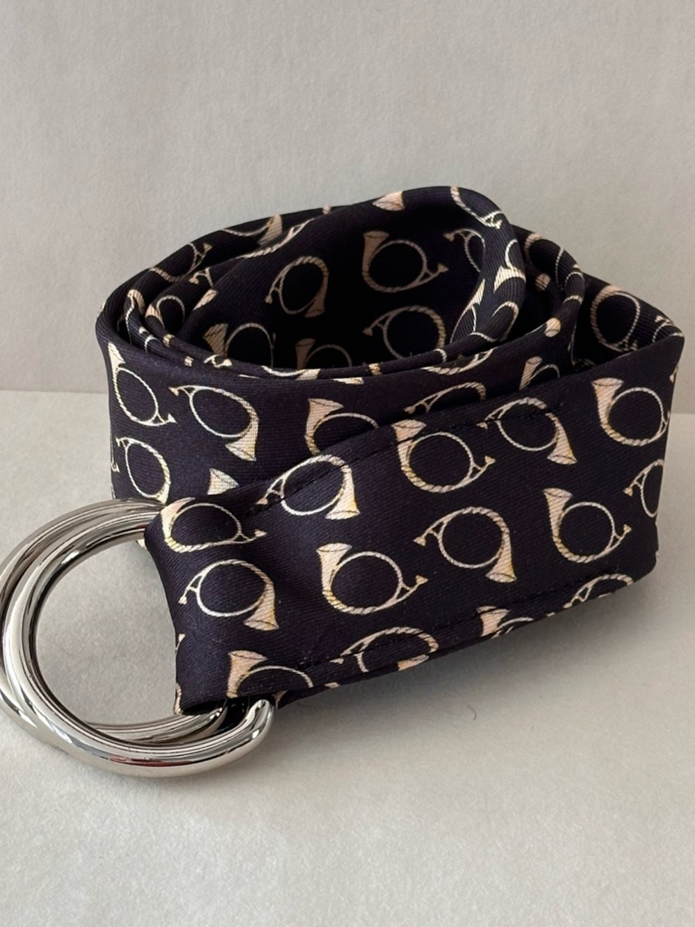 J. CREW SILK O RING BELT S/M